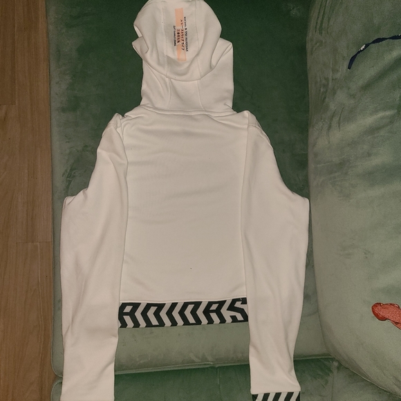 adidas Women's Gbl Crop Hooded Sweatshirt - Picture 4 of 5